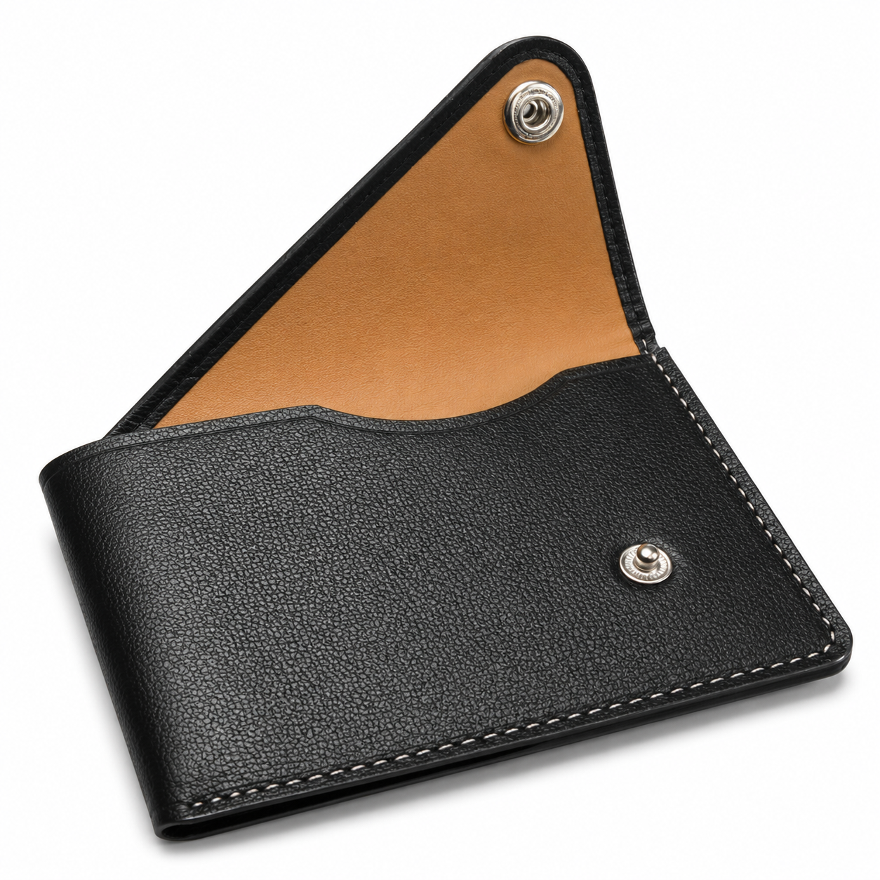 Sheffield Card Wallet with Yellow Snap (Made To Order)
