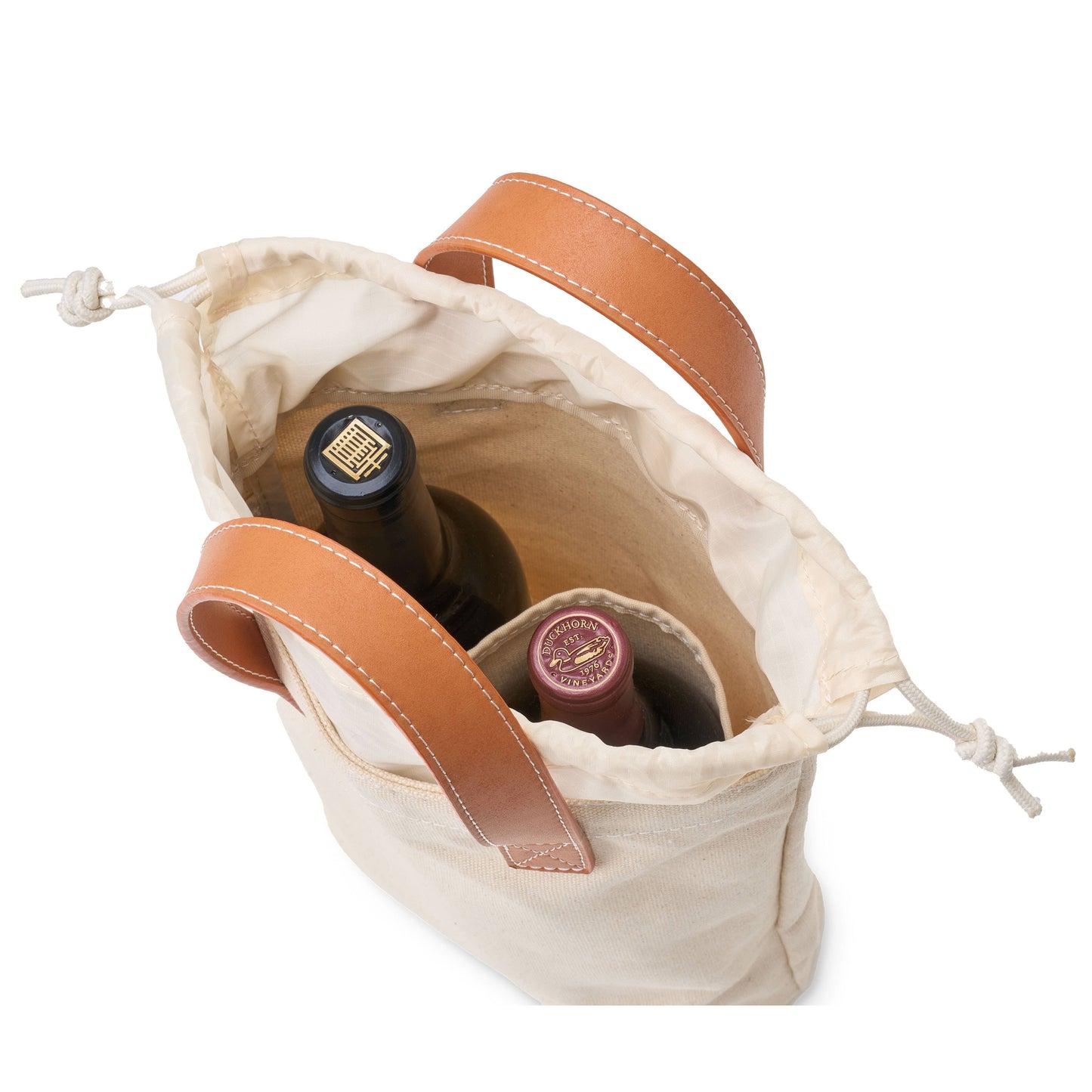 "Tuscany" Natural Double Wine Tote (Personalizable)