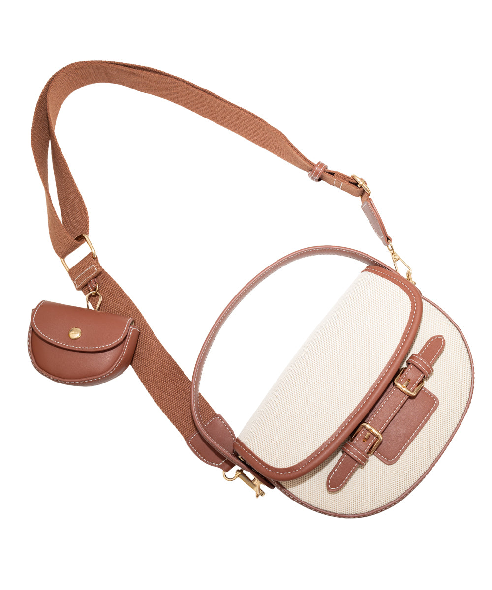 Atlas Explorer – Canvas & Vegan Leather Crossbody