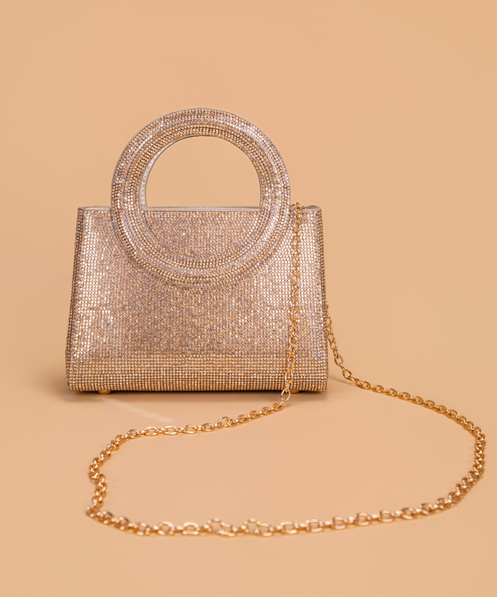 The Darlin Garland Clutch in Gold
