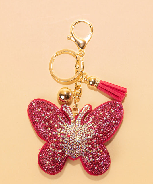Pink Power Butterfly Charm