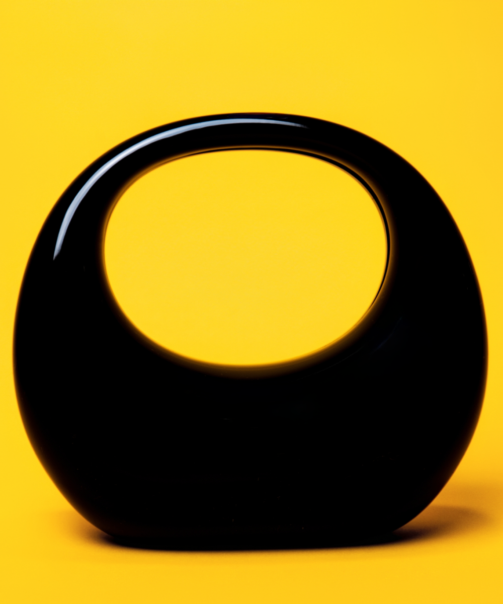 Infinity Loop Bag in Black Acrylic