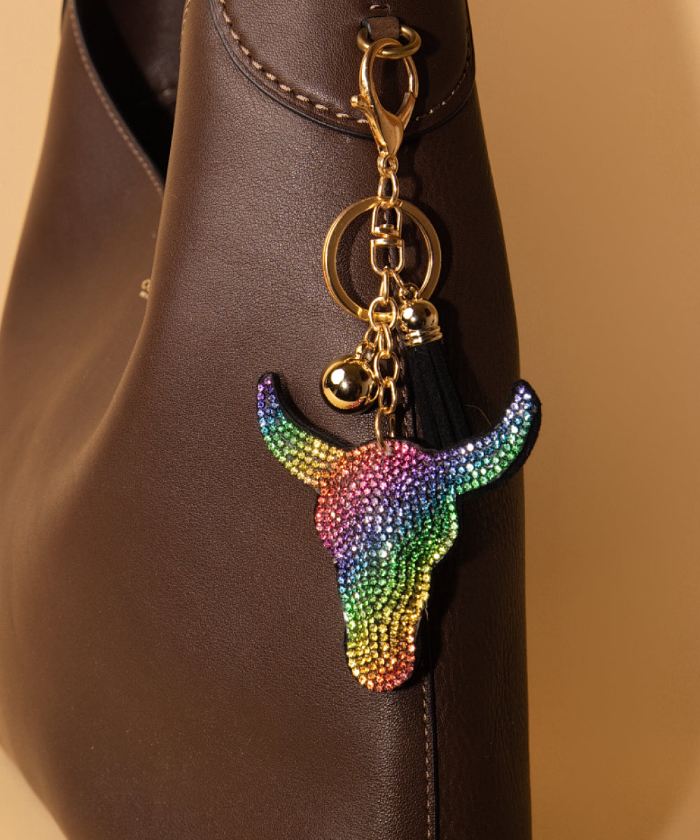 Rainbow Rider Longhorn Charm
