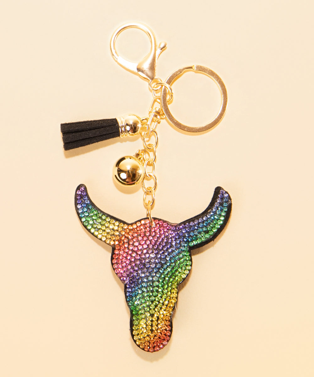 Rainbow Rider Longhorn Charm