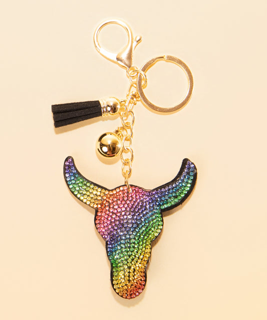 Rainbow Rider Longhorn Charm