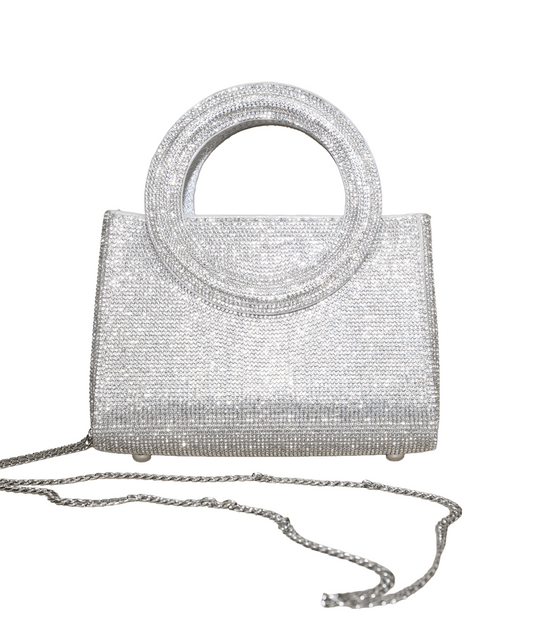 The Darlin Garland Clutch in Silver