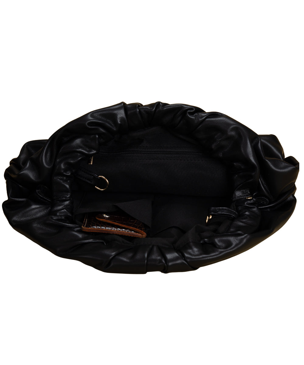 Siena Cloud Clutch – Soft Vegan Leather Pouch with Gold Chain