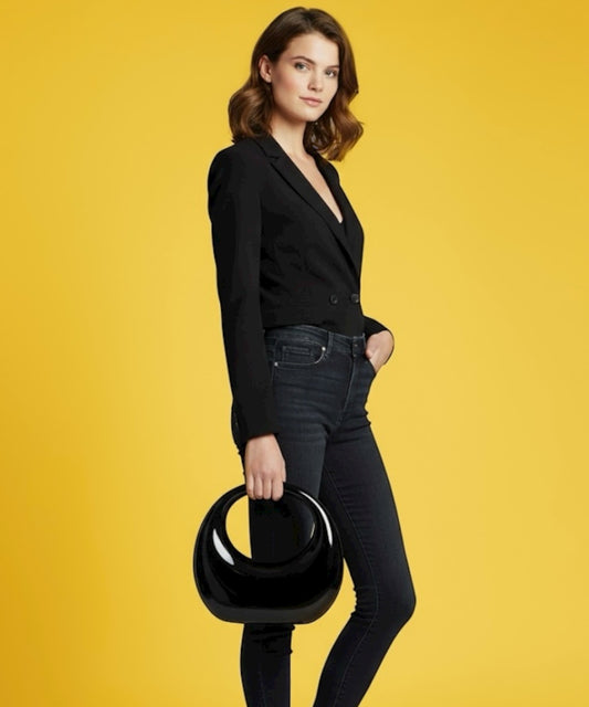 Infinity Loop Bag in Black Acrylic