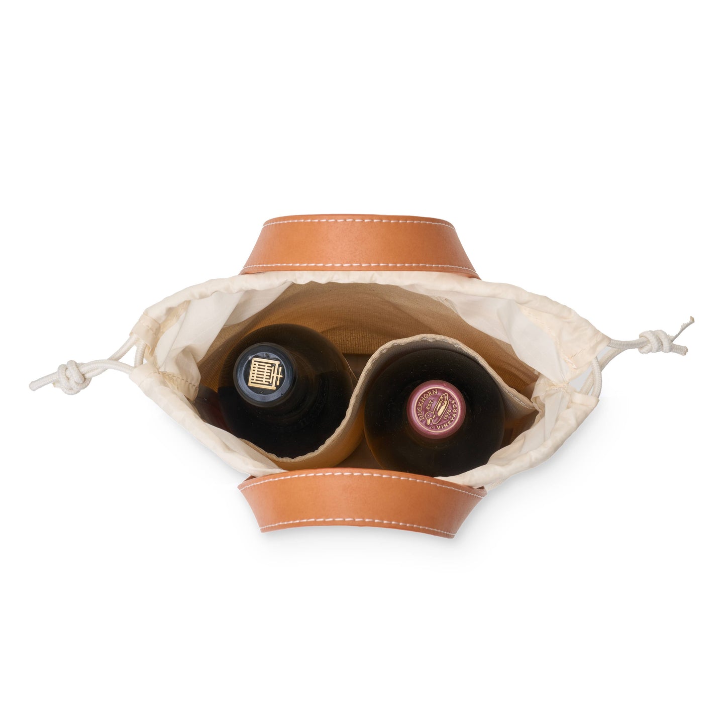 "Tuscany" Natural Double Wine Tote (Personalizable)